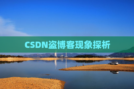 CSDN盗博客现象探析 CSDN盗博客现象探析